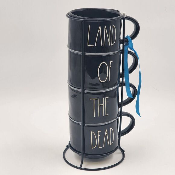 Disney Pixar LAND OF THE DEAD Coco Mug Set of 4 Rae Dunn Artisan Collection NOS - Picture 5 of 7